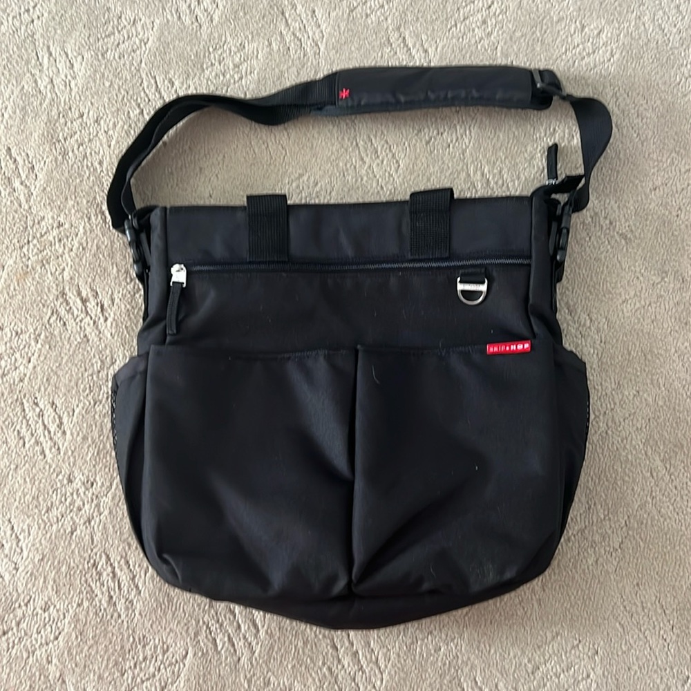 Skip hop black diaper bag